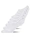 Snocks Calcetines Invisibles Hombre 6x Calcetines Cortos Mujer (6x Blanco, 39-42, numeric_39)