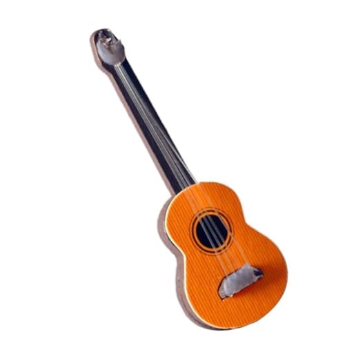 JTYUERWQ Ornamenti per Tromba Mini Chitarra in Miniatura in Legno Strumento Musicale Artigianale Fatto a Mano Ornamenti(3/4)