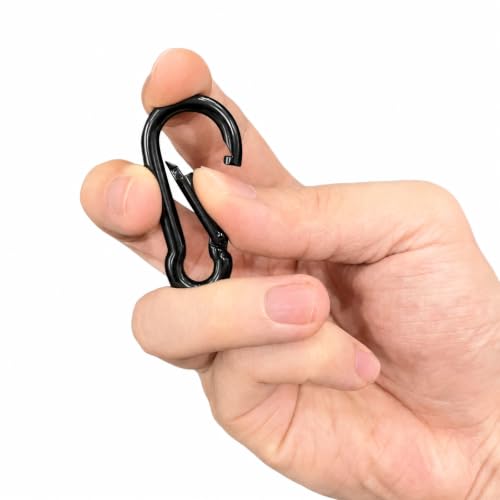 Image of sprookber Stainless Steel Carabiner Spring Snap Hook - 304 Stainless Steel Heavy Duty Clips, Set of 4