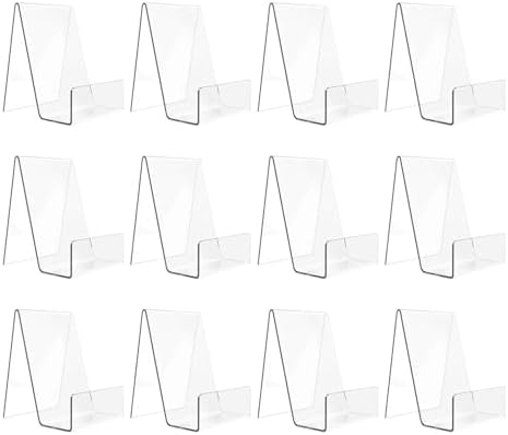Worown Lot De 12 Porte-Cartes En Bois Naturel 10x3x2 Cm – Support Menu, Photo, Mariage, Restaurant, Café, Événement
