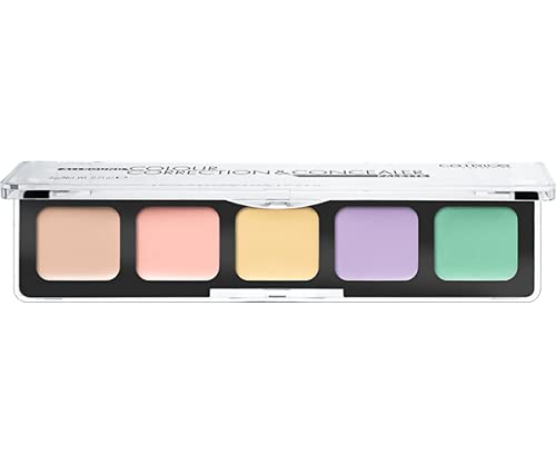 Catrice Allround Colour Correction & Concealer Paleta, corrector de colores, multicolor, 5 colores, aclarador, corrector de color, resultado inmediato, antiespinillas, vegano, sin perfume, sin alcohol