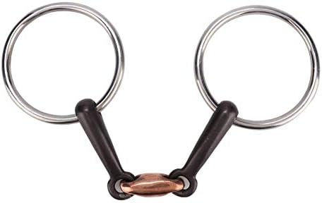 TOPINCN Horse Snaffle Bit, All Purpose Ring Snaffle Bit Easy to Install Stainless Steel Material Horse Mouth Snaffle Bit O Ring (#2)
