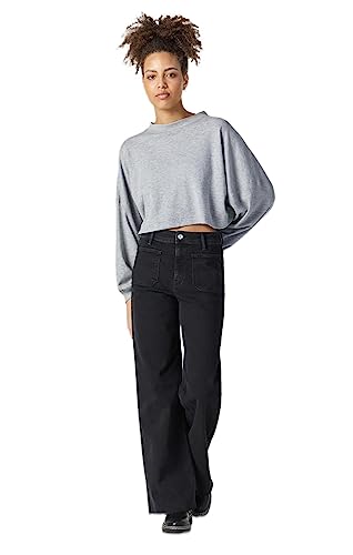 Mavi Women's Paloma Marine High Rise Wide Leg Jeans