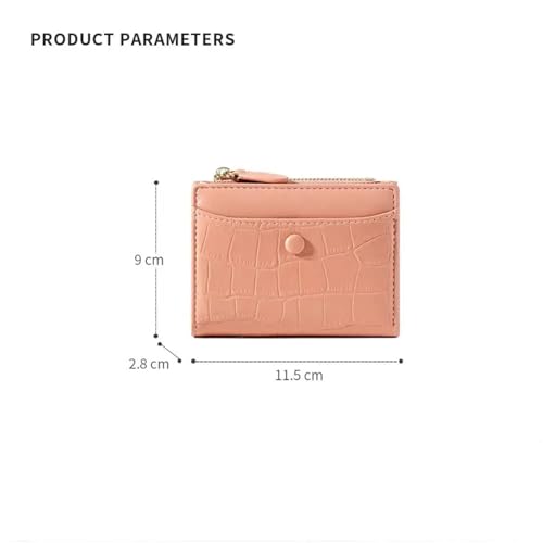 Women Purse Multi-Card Short Small Wallet Card Holder Ladies Zipper Buckle Coin Purse for Change，Credit Card(Blue)4