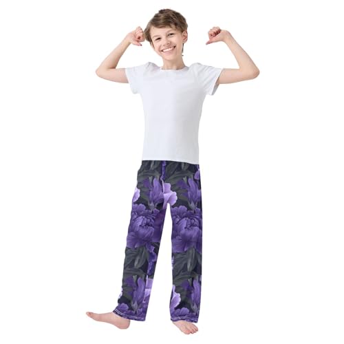 Purple Flower Paisley Mexican Pajama Pants Long Sleep Pant Soft PJ Bottoms Sleepwear2
