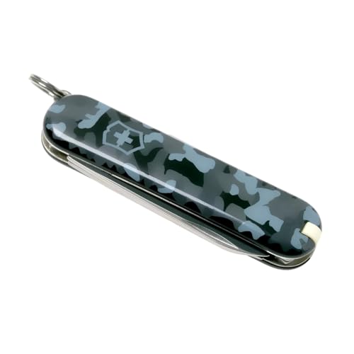 Victorinox Swiss Army Knife - Swiss Classic - 7 Functions, Multi-utility tool with a Pair of Scissors - Camouflage Grey, 58 mm (0.6223.942) 4 31CJeJK3PwL