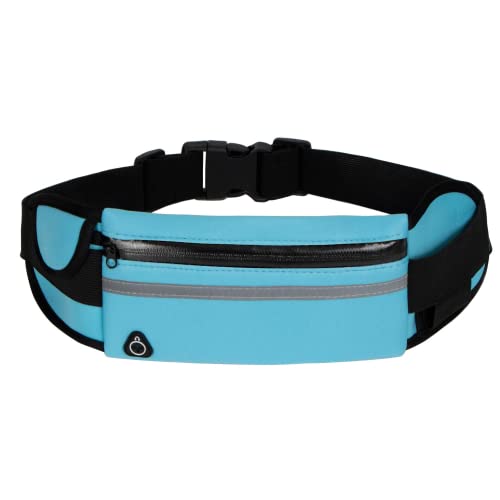 Aoderda Slim Running Belt Fanny Pack for Women Men, Fashion Waist Pack Small Belt Bag, Mini Fanny Pack Reflective with Adjustable Strap for Run, Travel, Outdoor Cycling, Christmas Gifts for Friend