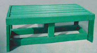 Har-Tru Tennis, Bocce, Golf Court Accessories - Benches - Dent-Saver Bench, Outdoor, 4' Long, 52 lbs