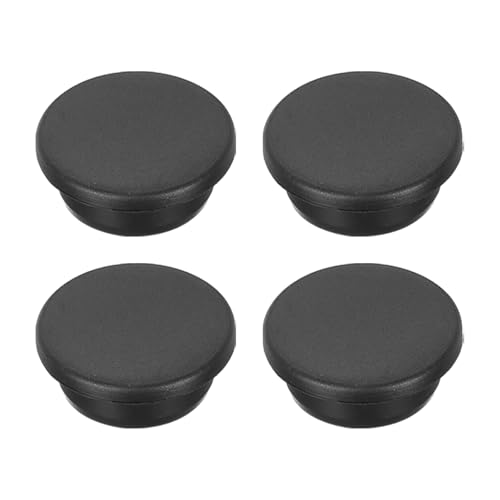 Image of MECCANIXITY 4pcs T-Shaped Silicone Plugs 29mm 1-1 /8 Inch Dia Snap in Plug Hole Seal Cover Round Rubber Stopper for Kitchen Rubber Bulkheads Waterproof Sealing Plugs Black