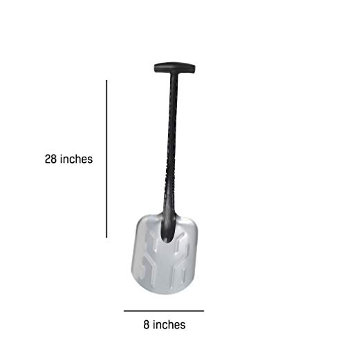 AceCamp Aluminum Lightweight Snow Shovel for Winter, Emergency Portable Compact Shovel for Car, Outdoor, Camping, Non-Slip Grip