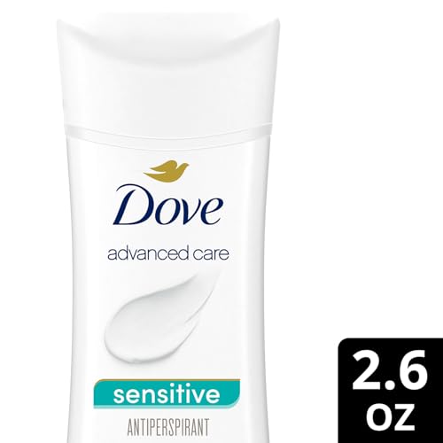 Image of Dove Advanced Care Antiperspirant Deodorant, Sensitive, Unscented 3-Pack - 72 Hours of Odor & All Day Wetness Protection, 2.6 Oz Ea