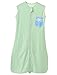 Saco de dormir para bebé de verano para niña, primavera, pijama de algodón fino con búho verde, 0,5 tog verde Búho verde. Talla:150 cm (4 - 6 Jahre)