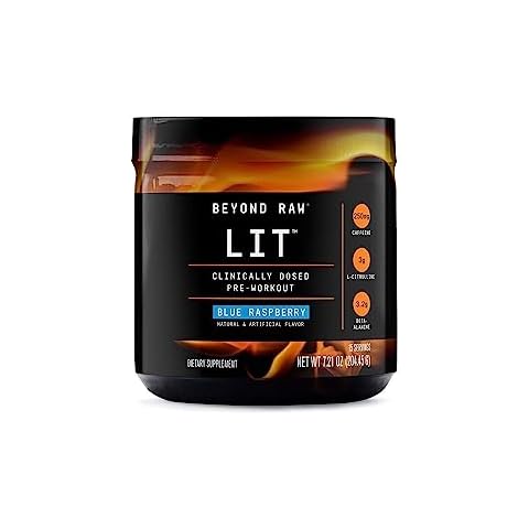 BEYOND RAW LIT Clinically Dosed Pre-Workout -Blue Raspberry - 15 Servings Cover