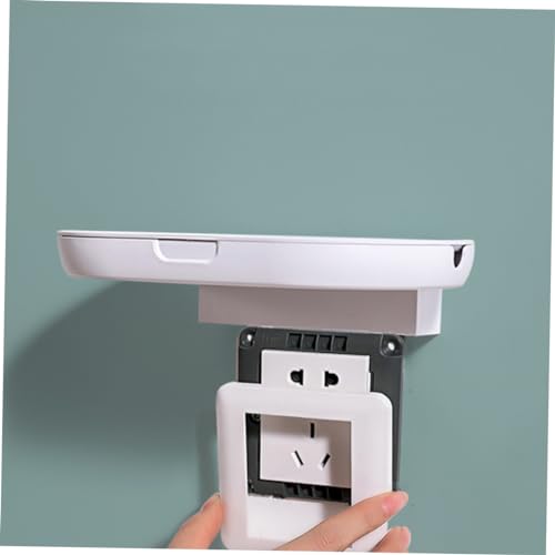JOINPAYA Steckdosen-Aufbewahrungsregal ABS-Kabel-Organizer-Box Nachttisch-Organizer Wandregal Storage Shelves Lagerregale Abnehmbare Steckdosenablage Wandsteckdosenregal für Schlafzimmer