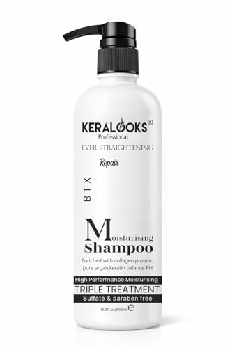 Image of Sulfate-Free BTX Hair Shampoo 500ml | Deep Moisturizing, pH-Balanced with Collagen, Keratin, Argan Oil & Protein | For Damaged, Dry & Dull Hair