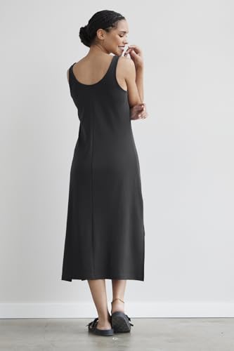 Image of Fair Indigo Women's 100% Organic Pima Cotton Midi Tank Dress