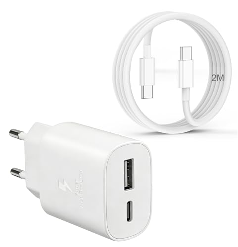 Caricabatteria USB C 25W, adaptatore di alimentatore per rapida per Lenovo ldea Tab Pro/ M11 Tablet, iPad Alr 11'/13' minl (A17Pro), iPhone 17/16/15/ Max Plus, con cavo di caricamento da 2m