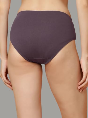 Image of SOIE Women High Rise Full Coverage Solid Colour Cotton Stretch Hipster Panty (Pack of 3)
