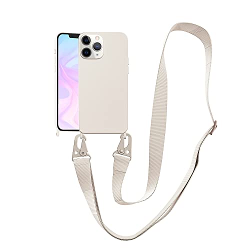 Image of Compatible with iPhone 11 Pro Case with Lanyard Crossbody iPhone Case with Strap Adjustable Shockproof Drop Protection Silicone Phone Cover for iPhone 11 Pro 5.8'' Stone