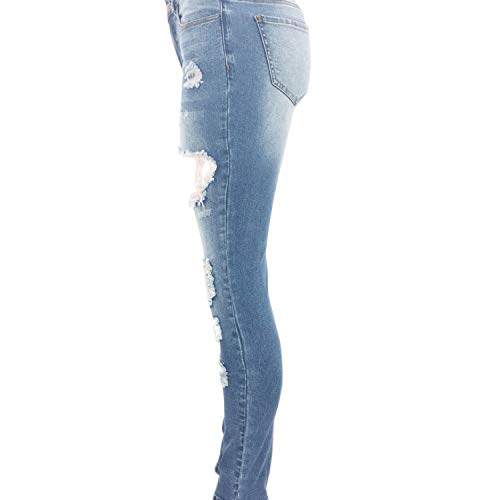 Tulucky Women's Boyfriend Jeans Distressed Slim Fit Ripped Denim Pants Comfy Stretch Skinny Jeans4