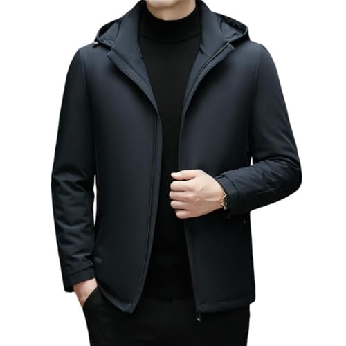 Chaqueta de plumón gruesa y desmontable: abrigo casual de negocios para hombre