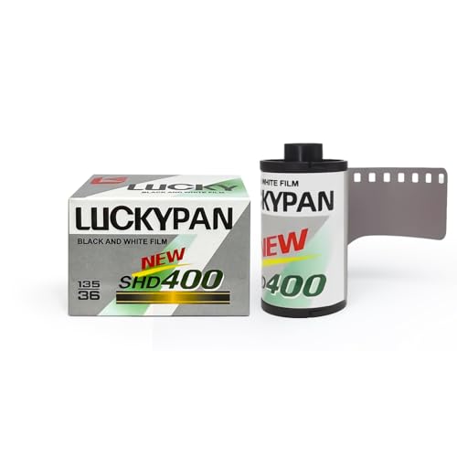 LUCKYPAN 35mm Black White Film ISO 400 Fine Grain Portraits Beginners Skin Tones Medium Contrast 36 Exposures People Family Rich Tonality Balanced Tones Forgiving