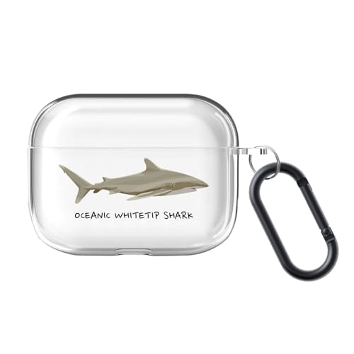 ONLYOU Airpods pro2p P[X T V[N Aj} C̉ TDW NA 킢 \tg TPU GA[|bYvP[X (AirpodsPro(2) B. OCEANIC WHITETIP SHARK)
