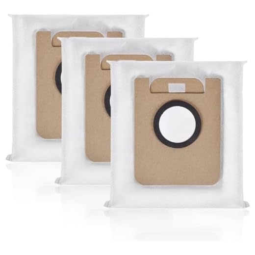 Dreame ×3 Staubsaugerbeutel mit 3 Liter Fassungsvermögen kompatibel mit X40 Ultra, L10s Ultra, L20 Ultra, L10s Pro Ultra Staubsaugerroboterstation, Schnelles Entleeren