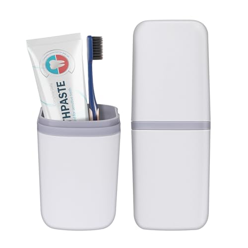 Travel Toothbrush Cup Case Portable PP Seal Tooth Brush Holders Cover White - Bild 4 von 29