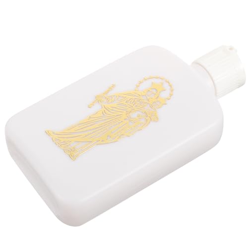 GALPADA Botella Pequeña de Agua de Bendición Recargable para Fiestas Tapa a Prueba de Fugas, Capacidad 100ml, Color Blanco, Material Plástico Adecuado para Ceremonias Religiosas y Viajes