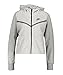 Produktbild Nike Damen W Nsw Tch Flc Wr Essntl Fz Hdy Kurzer Pullover, Dk Grey Heather/Black, L EU
