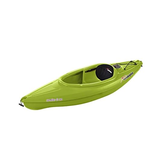Sun Dolphin Aruba 8 SS Sit in Kayak, 1 Person Fishing Kayak for Adults, Lightweight & Easy to Carry Recreational Kayak with 1 Paddle, Carries Weight Up to 260 lbs (Yellow-8ft)