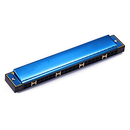Harmonica C Key 10 Loch 20 Skala Harmonica C Key Anfänger Mundharmonika for Kinder und Anfänger 24 Löcher Key of C Mit Geschenken für Anfänger Studenten und Kinder ( Color : Blue , Size : One size ) Cover