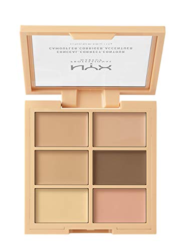 NYX Professional Makeup Paleta de correctores y contouring Conceal, Correct, Contour Palette, 6 sombras, Textura cremosa… - Imagen 3