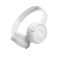 JBL Tune 510BT, JBL Pure Bass Sound, Wireless Bluetooth 5.0 Streaming, Up to 40H Battery Life and Speed Charge (5mins = 2H), Multi-Point Connections, Hands-Free Calls, White