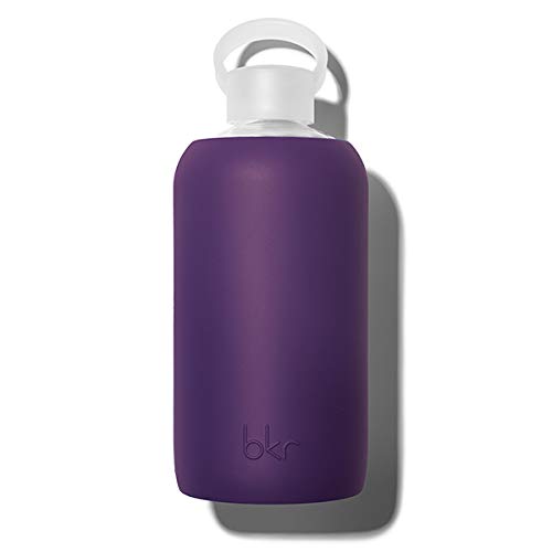 bkr Glass Water Bottle, Royal Purple