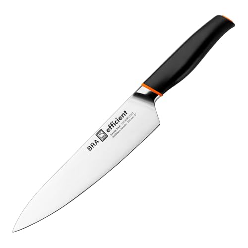 BRA Efficient Cuchillo Cocinero, Acero Inoxidable, Gris, 3x5x32 cm, Talla única