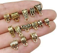 Beadman Gold Plated German Silver Oxidized 160 to 200 Pieces Random Mix Smooth Tibetan Gold Metal Loop Pendants for DIY (B0B9C34RBJ) Amazon Price History, Amazon Price Tracker