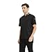 TopTie Unisex Black Short Sleeve Chef Coat Jacket with Gray Collar