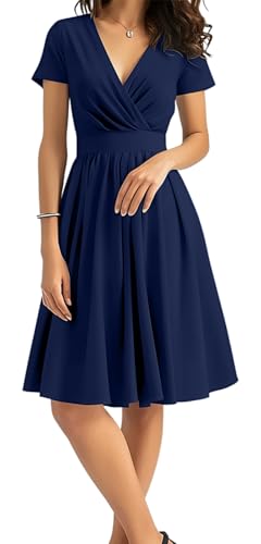 Image of DinyIn Women's 2025 Summer Short Sleeve Casual Dresses