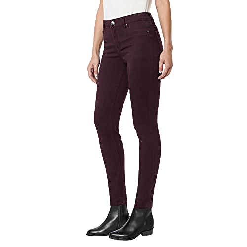 Buffalo David Bitton Women's Mid-Rise/Stretch Tencel Skinny Jeans, Burgundy, 8/29