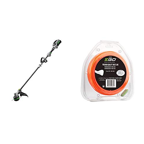 EGO Power+ ST1521S 15-Inch String Trimmer with POWERLOAD and Carbon Fiber Split Shaft AL2450S 50M 2.4mm Premium Quality Twist Line for EGO 56-Volt String Trimmer