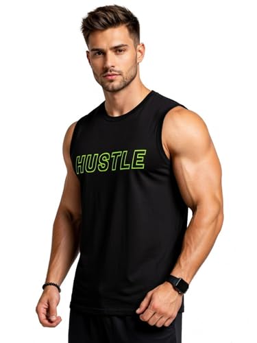 Image of 3Colours RGB Men's Active Wear Sleeveless Tank top, Gym Vest, Leisure wear CCUT Hustle