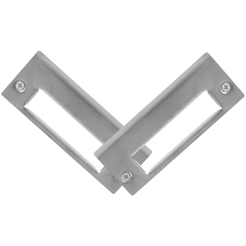 HOMOCONO 2pcs Door Hole Cover Plates Stainless Steel Door Strike Plate Fillers for Commercial Frames and Residential Use Heavy Duty Easy to Install