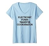 Damen Elektronische Geldüberweisung Koordinator T-Shirt mit V-Ausschnitt