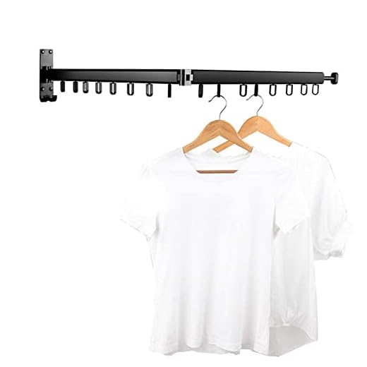Folding Wall Mount Clothes Hanger Rack