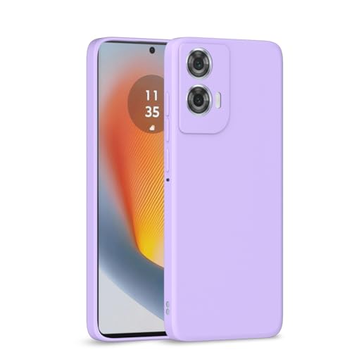 Image of Pikkme Back Cover for Motorola Moto Edge 50 Fusion 5G / Motorola Moto G96 5G | Slim Soft Matte Silicone Cover with Camera Protection & Shockproof Bumper Case (Purple)