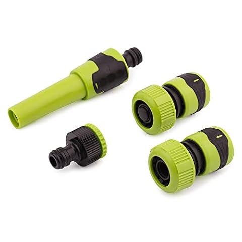 MIVOS Podstawowe wyposażenie z elementami łączącymi węża 3/4" (20 mm) - 4 sztuki - Zestaw nawadniania z dyszą natryskową - 2 x złącze węża - zestaw startowy do podlewania