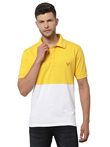 Image of UZARUS Mens Solid Cotton Regular Fit Polo T-Shirt