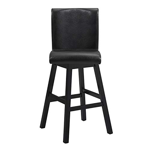 Lexicon Bartlett Swivel Pub Height Barstool (Set Of 2), 31.5" Sh, Dark Brown #TOP3